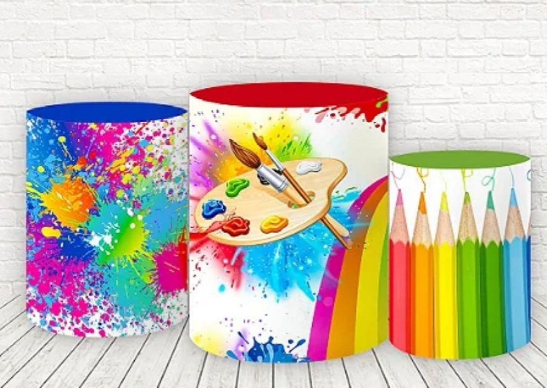 Trio Capas de Cilindros Sublimadas Pintando O 7 - Selminha Lokfest