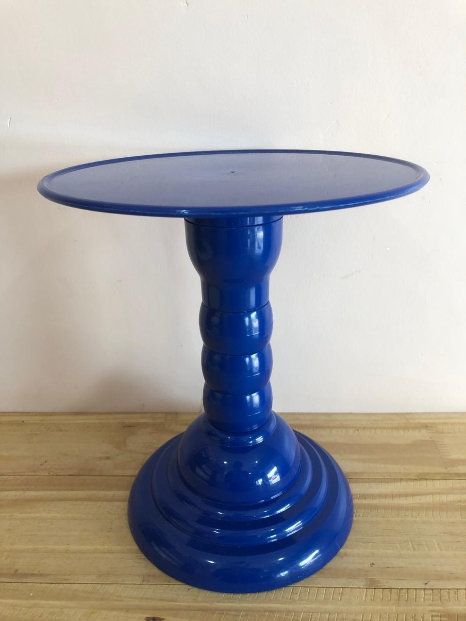 Bandeja Redonda Plástica Azul Royal (22X25) - Selminha Lokfest