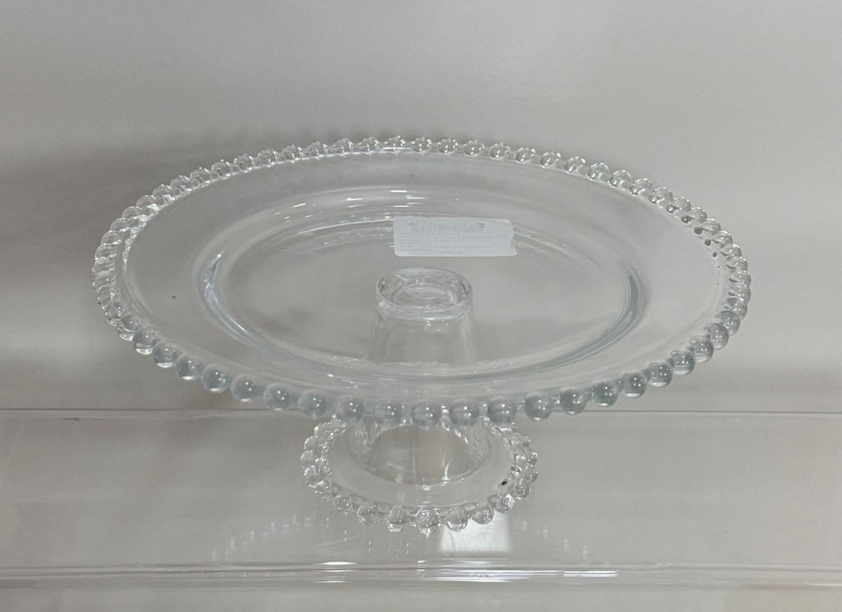 Bandeja Redonda C/ Pé Cristal Wolff (19Cm X 8Cm) - Selminha Lokfest