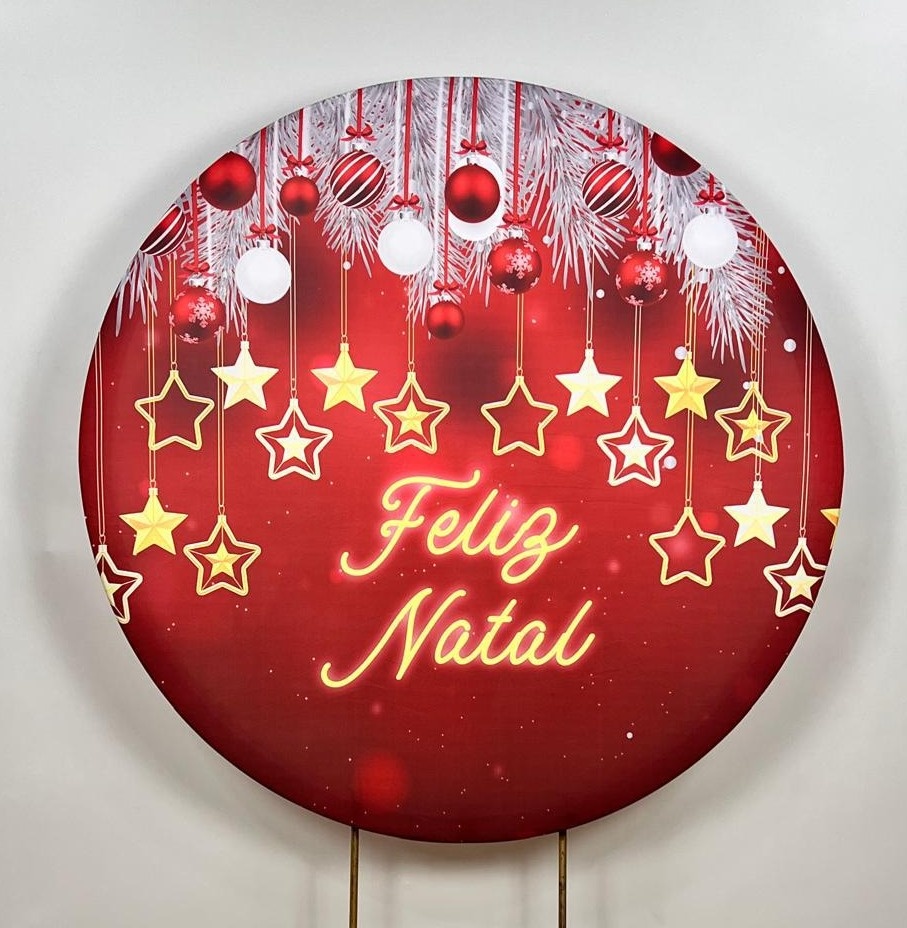 Capa Sublimada Painel Redondo Natal 05 (1,50M) - Selminha Lokfest