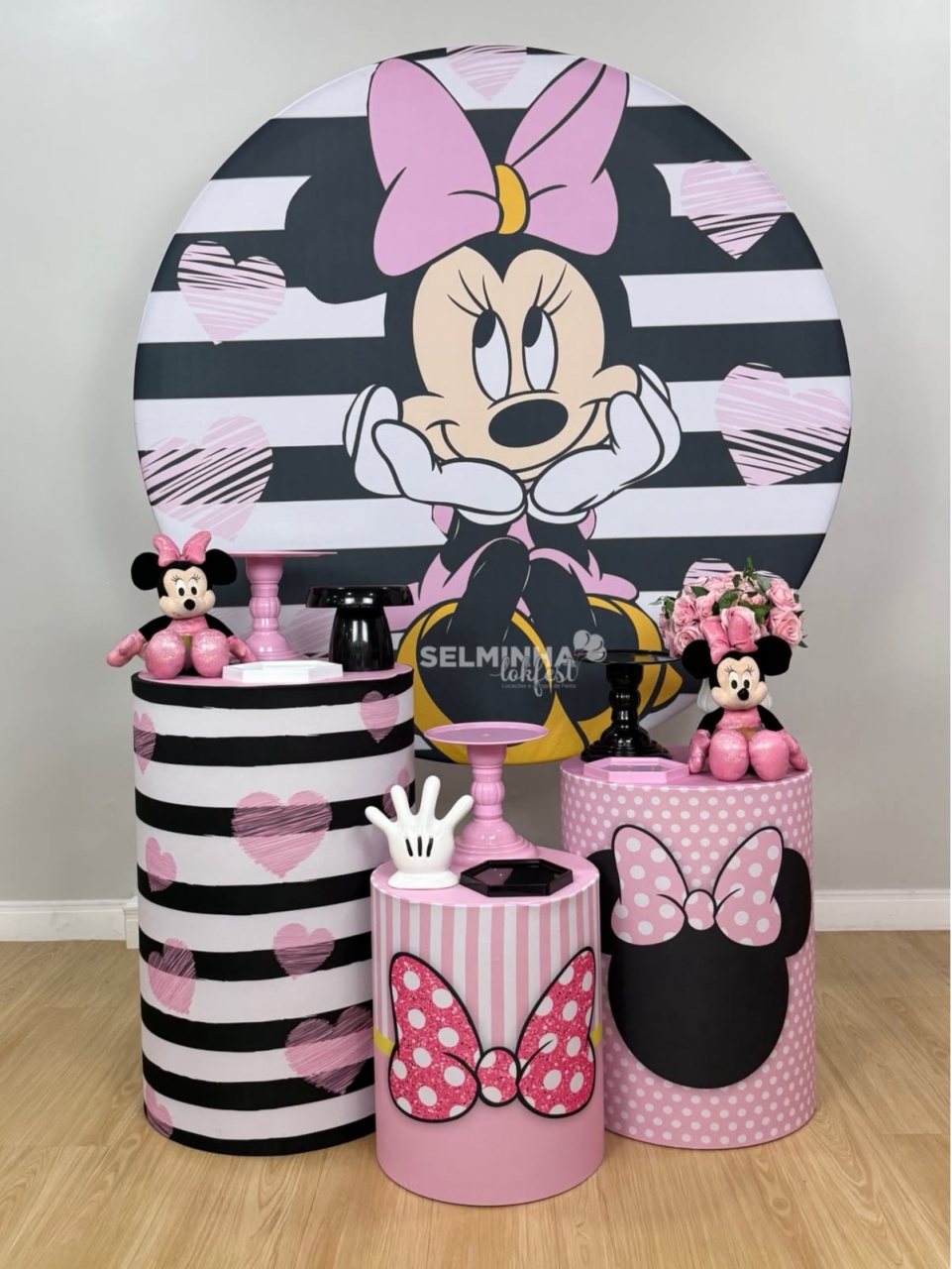 Kit Divertido Minnie Rosa - Selminha Lokfest