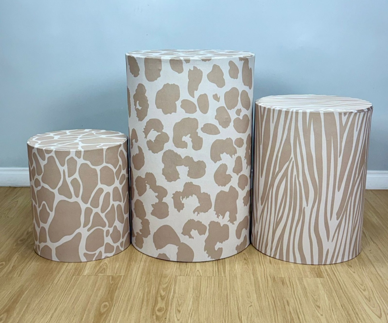 Trio Capas de Cilindros Sublimadas Safari Animal Print - Selminha Lokfest