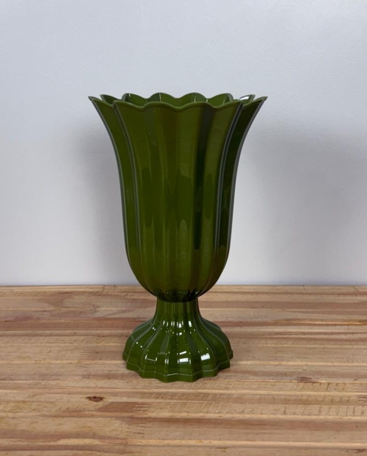 Vaso Popi Pequeno Verde Oliva (18.5Cm) - Selminha Lokfest