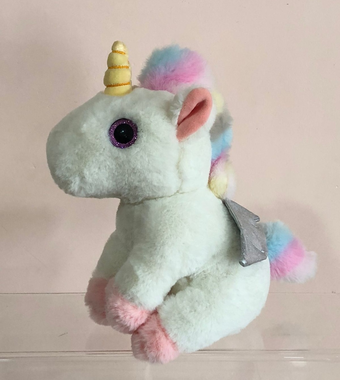 Unicórnio Pelúcia Rosa (22Cm) - Selminha Lokfest