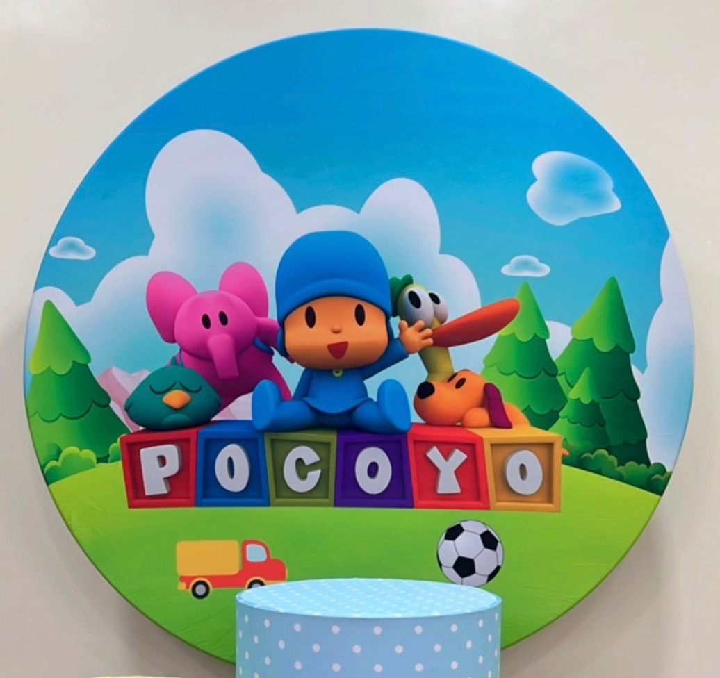 Capa Sublimada Painel Pocoyo (1,50M) - Selminha Lokfest