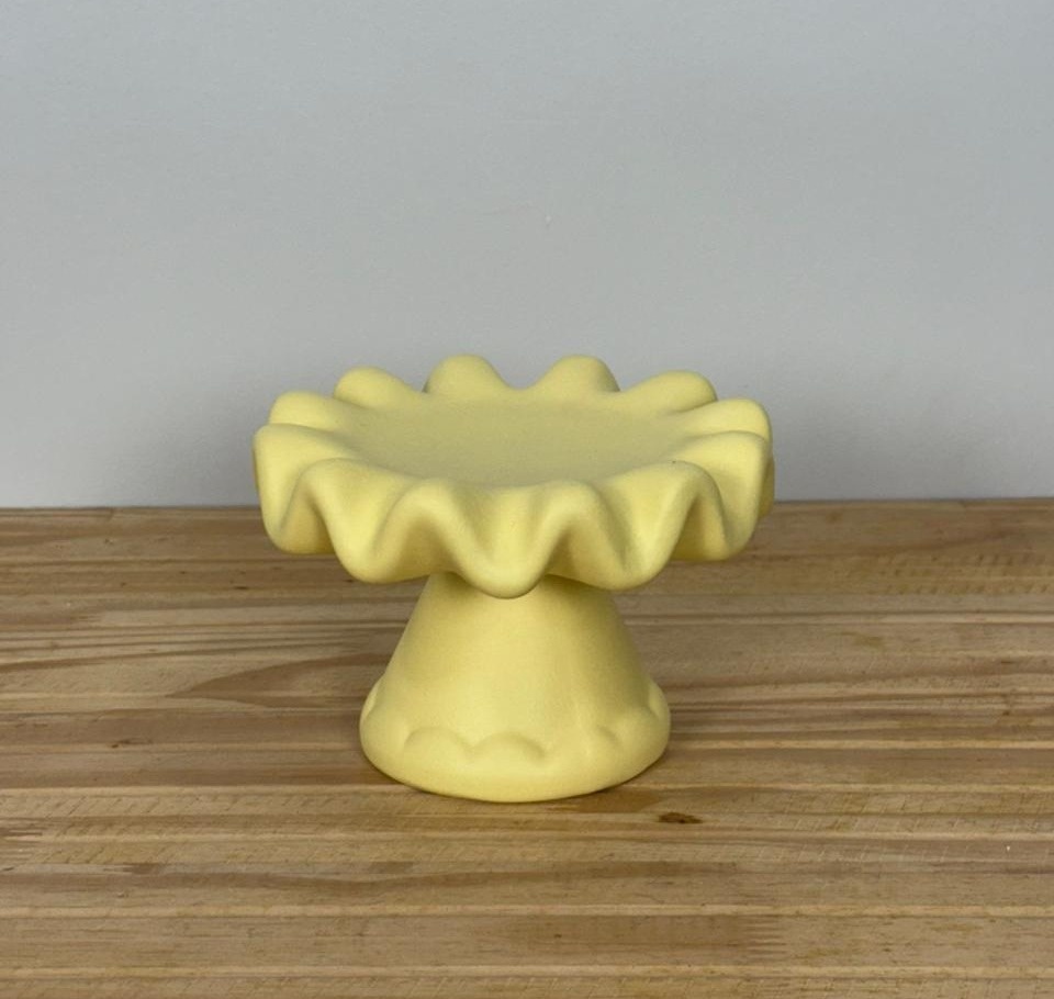 Bandeja Redonda Babadinho P Amarelo Bebê Fosco (9,5X14Cm) - Selminha Lokfest