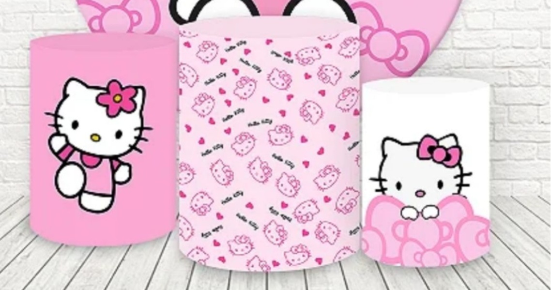 Trio Capas de Cilindros Sublimadas Hello Kitty - Selminha Lokfest