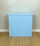 Mesa Cômoda Ripada Azul Claro Mdf (80Cm) - imagem 1
