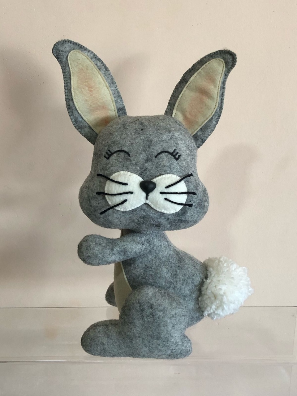 Coelhinho Cinza de Feltro - Selminha Lokfest
