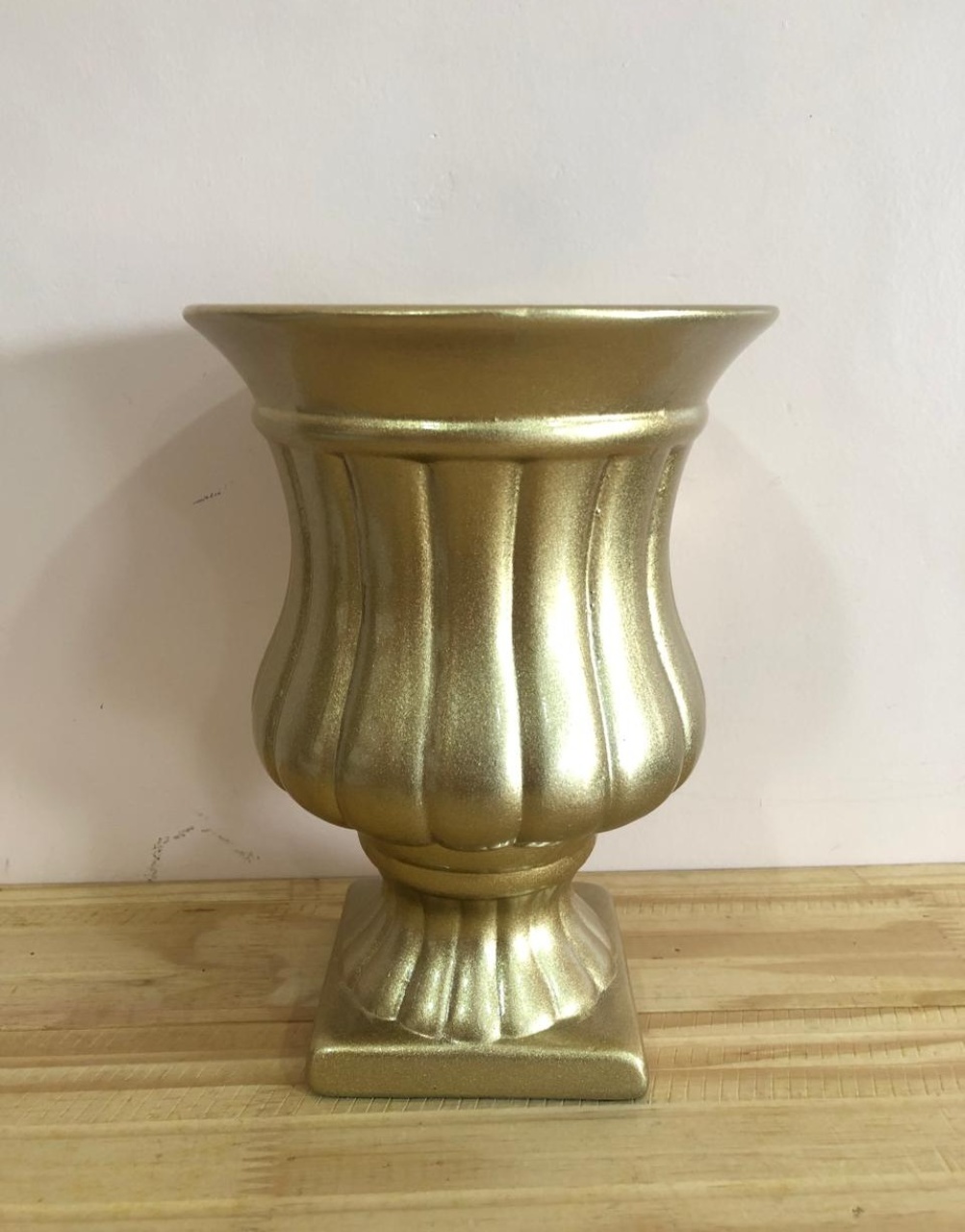 Vaso Roma Cerâmica Dourado (23Cm) - Selminha Lokfest