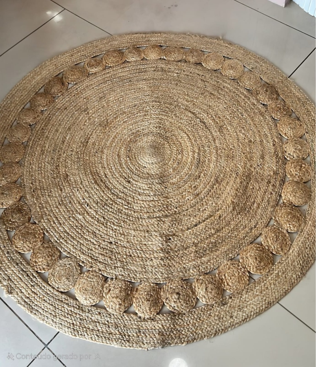 Tapete Redondo Palha (1.50M) - Selminha Lokfest