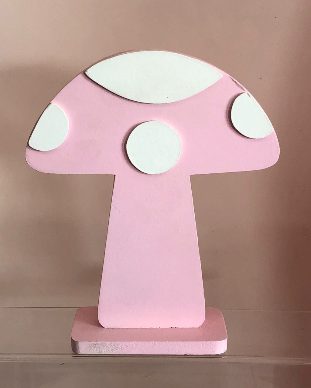 Cogumelo Rosa de Mesa Mdf (26Cm) - Selminha Lokfest