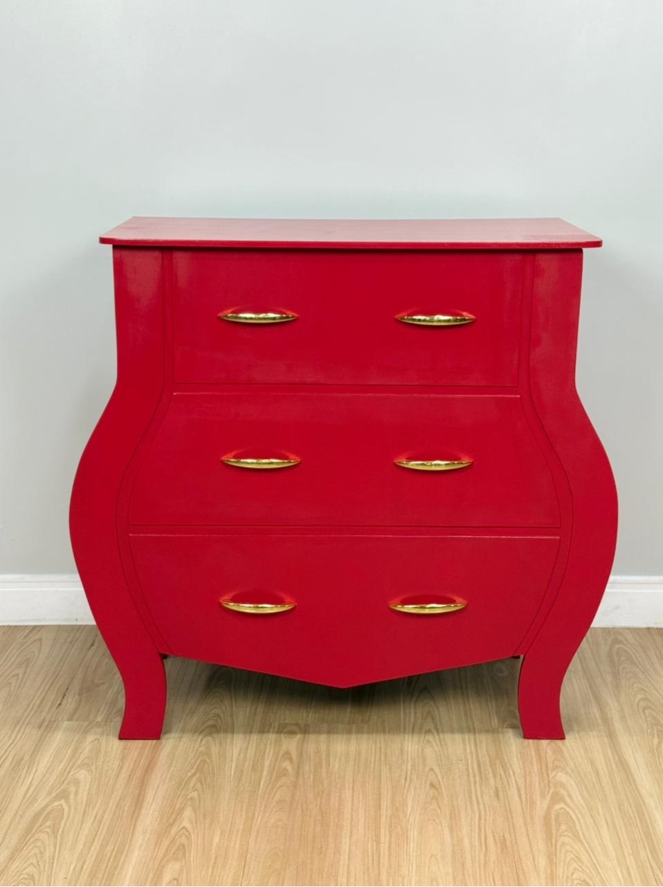Mesa Cômoda Gaveta Falsa Vermelha Mdf (80Cm) - Selminha Lokfest