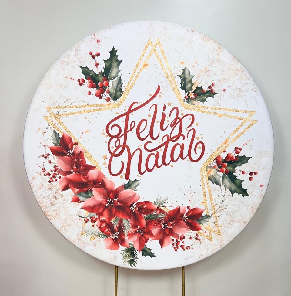 Capa Sublimada Painel Redondo Natal 12 (1,50M) - Selminha Lokfest