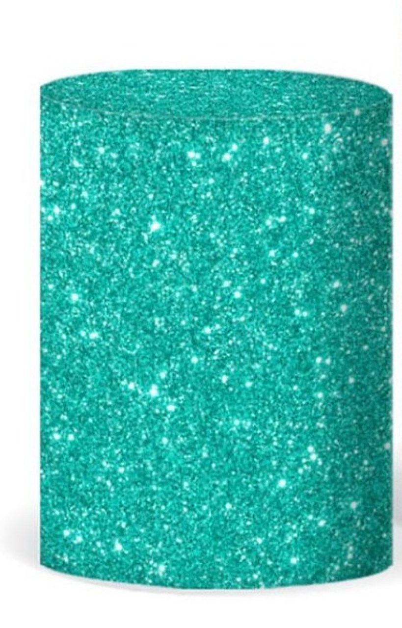 Capa Sublimada Cilindro Médio Glitter Tiffany - Selminha Lokfest