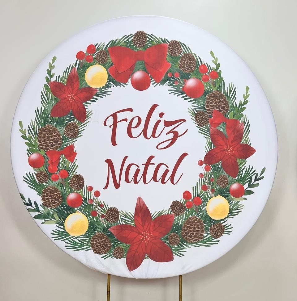 Capa Sublimada Painel Redondo Natal 15 (1,50M) - Selminha Lokfest