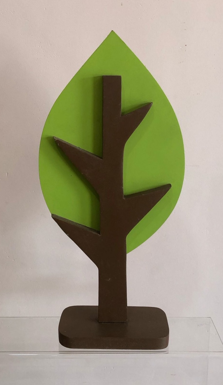 Árvore Verde de Mesa Mdf - Selminha Lokfest