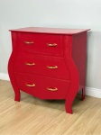 Mesa Cômoda Gaveta Falsa Vermelha Mdf (80Cm) - imagem 3