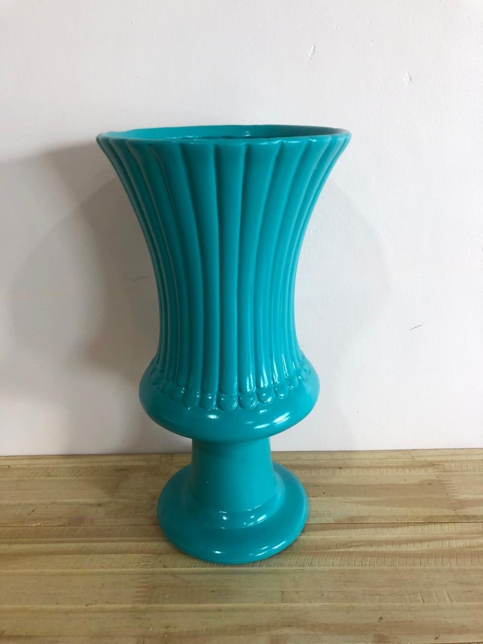 Vaso Pavão Cerâmica Tiffany (29 Cm) - Selminha Lokfest