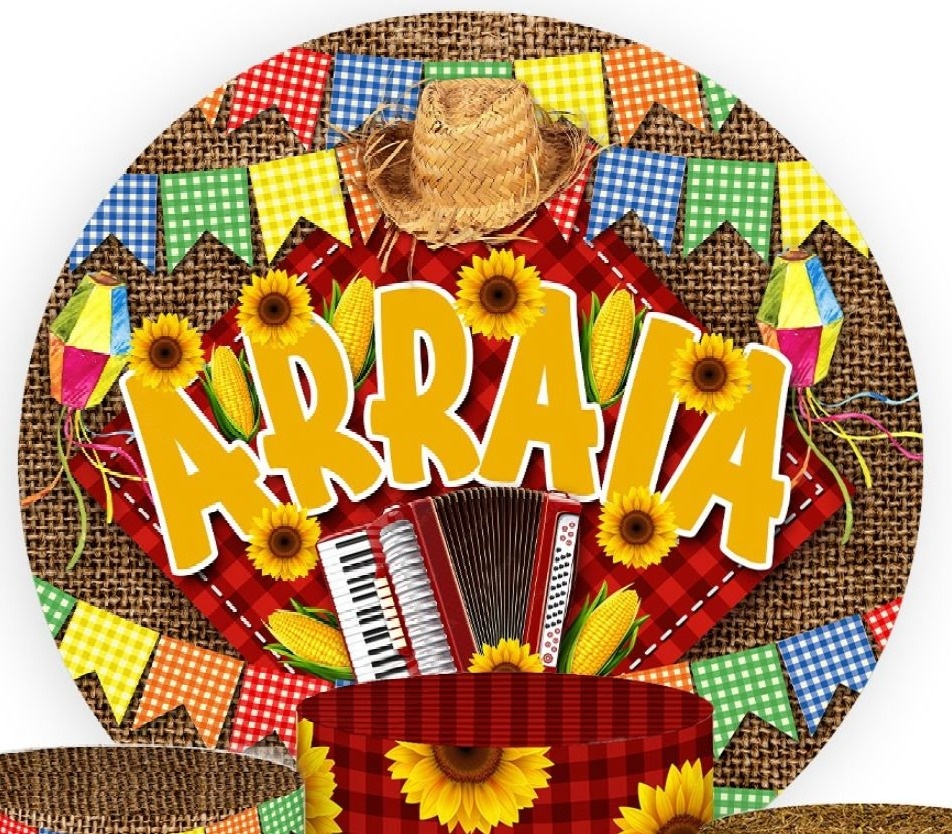 Capa Sublimada Painel Festa Junina Kit 04 (1,50M) - Selminha Lokfest