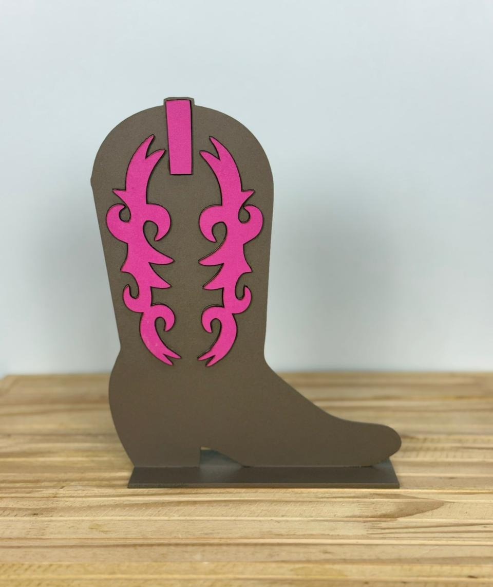 Display de Mesa Mdf Bota Boiadeira (20X25Cm) - Selminha Lokfest