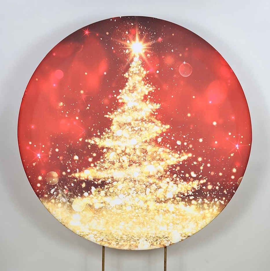 Capa Sublimada Painel Redondo Natal 06 (1,50M) - Selminha Lokfest