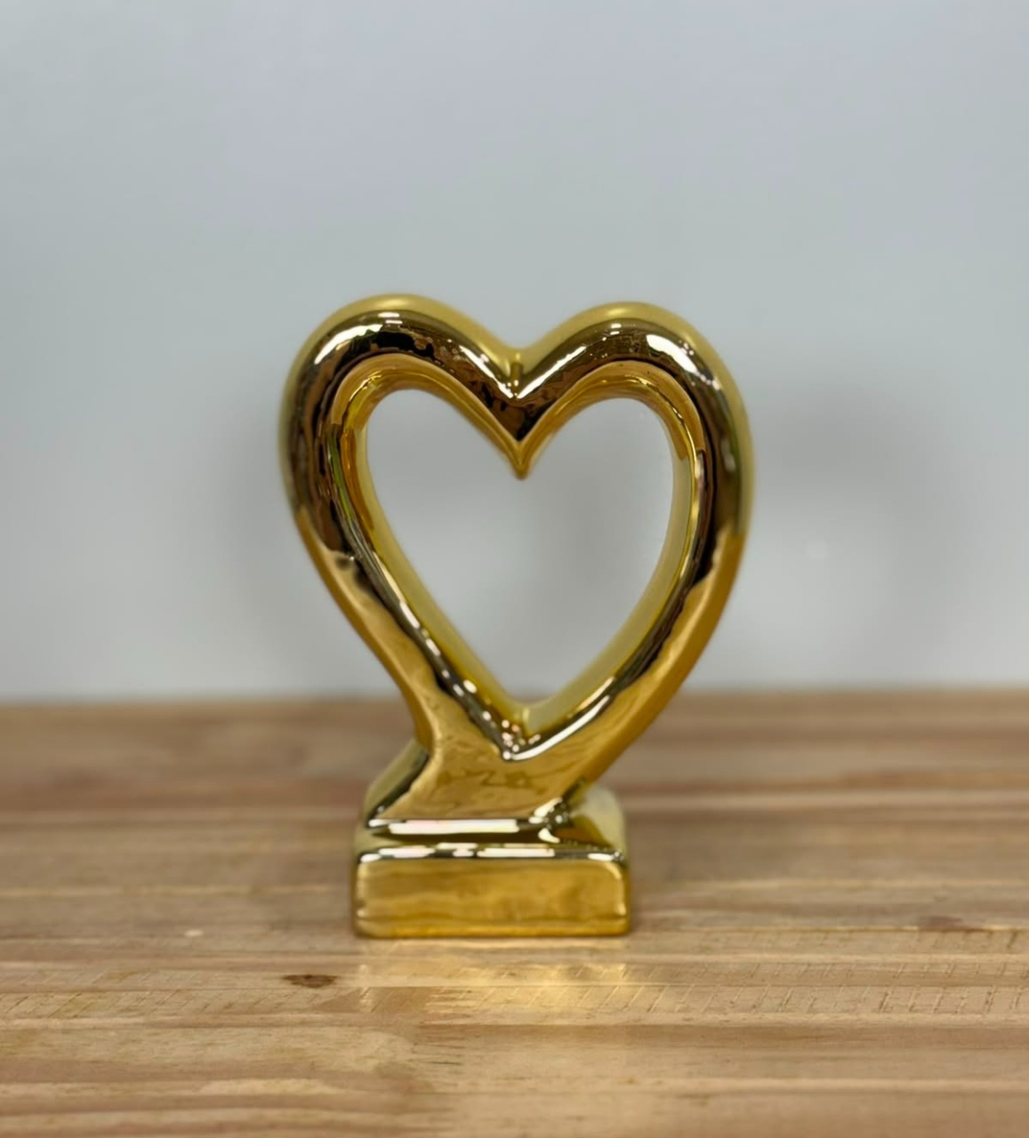 Coração Vazado Dourado (14Cm) - Selminha Lokfest