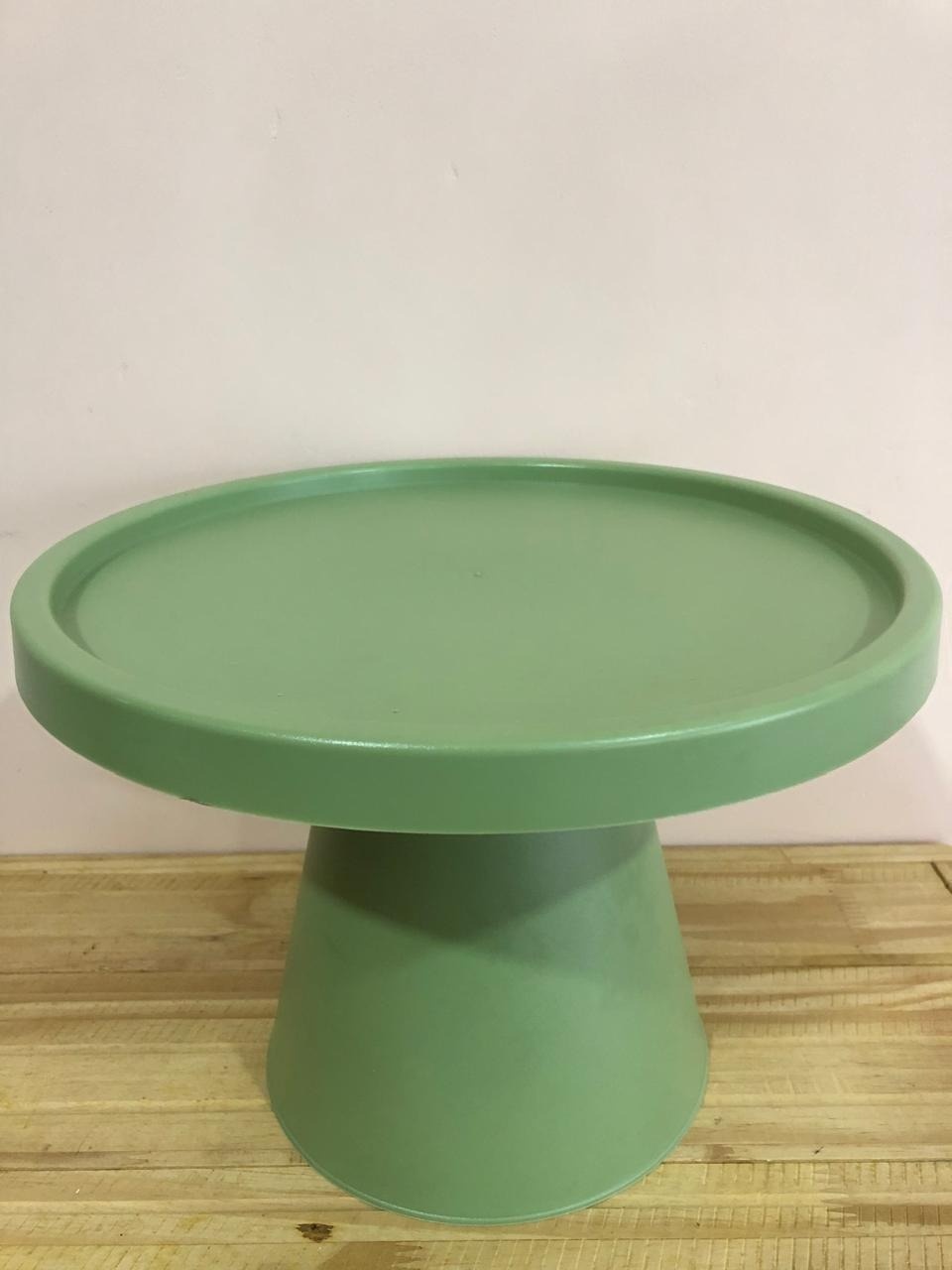 Bandeja Redonda Plástica Cone Verde Eucalipto (28X20) - Selminha Lokfest