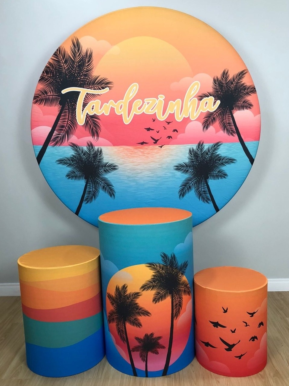 Kit Sublimado Capa Painel Redondo E Capas de Cilindros Tardezinha 1 - Selminha Lokfest