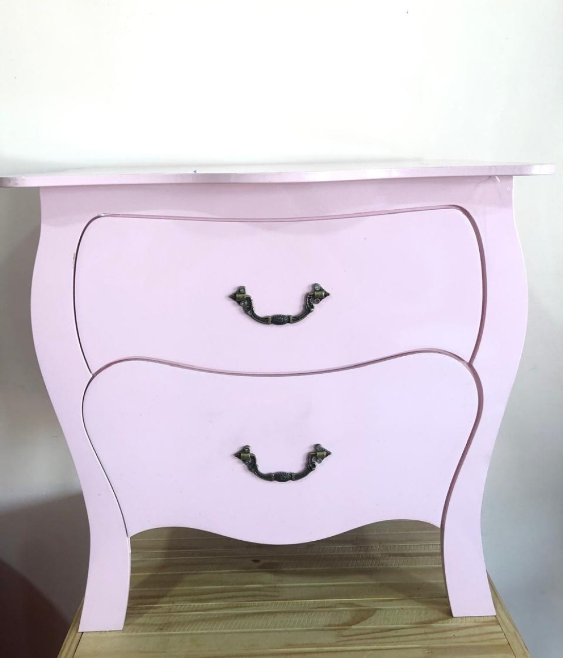 Mesa Cômoda Aparador Rosa Bebê (53X51) - Selminha Lokfest