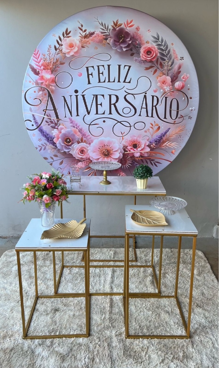 Kit Prata Feliz Aniversário - Andréa Marques Pegue e Monte