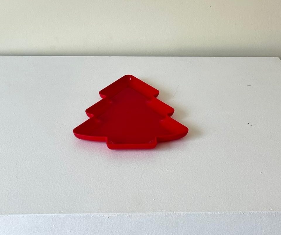 Bandeja P Vermelho Natal - Andréa Marques Pegue e Monte