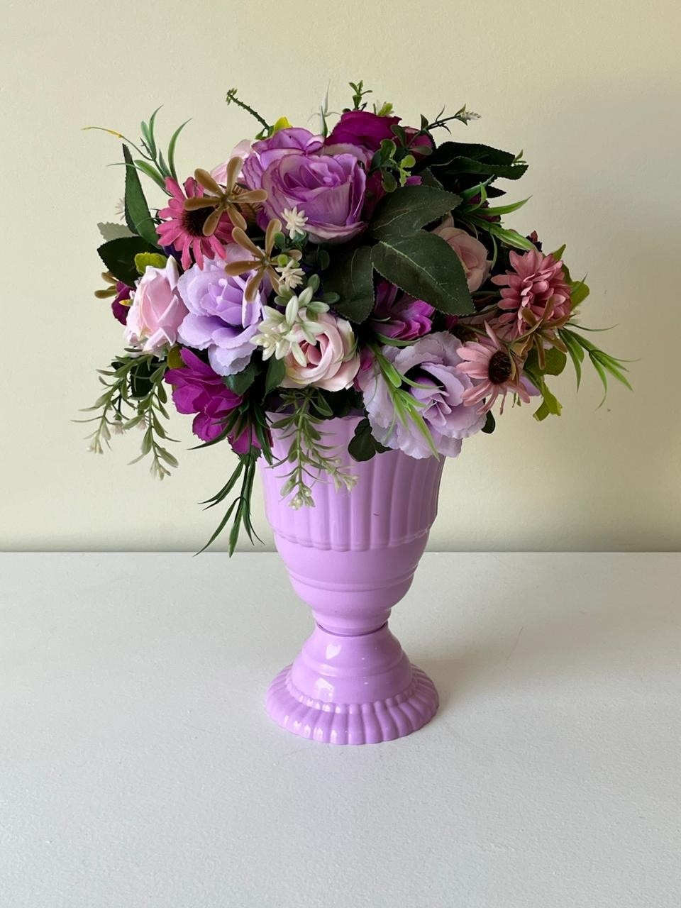Vaso G Lilas C/ Flores - Andréa Marques Pegue e Monte