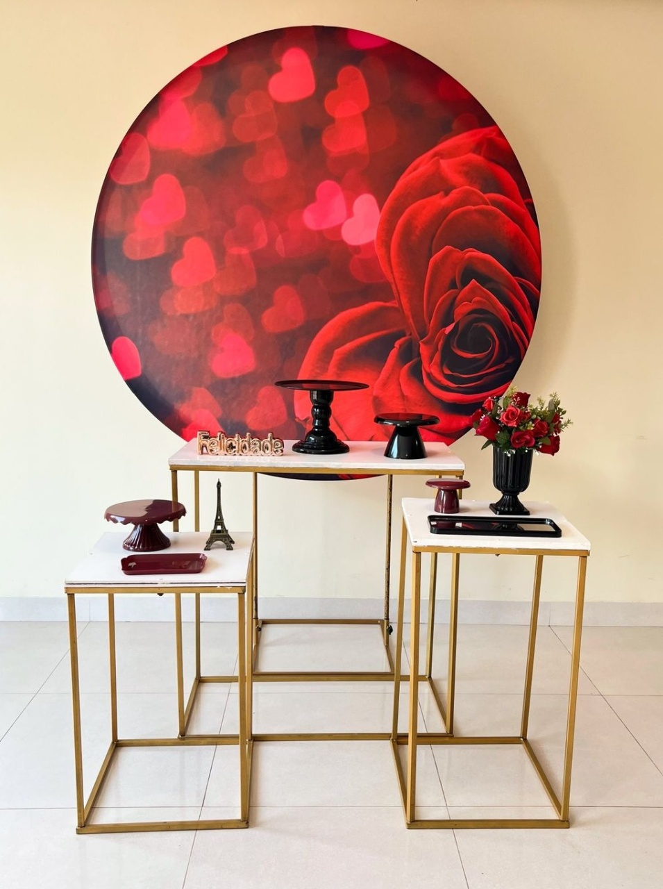 Kit Prata Rosas Vermelho - Andréa Marques Pegue e Monte