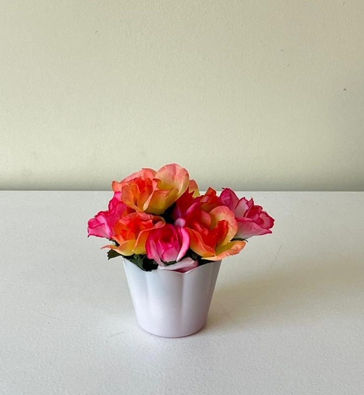 Vaso P Rosa Bebe C/ Flores - Andréa Marques Pegue e Monte