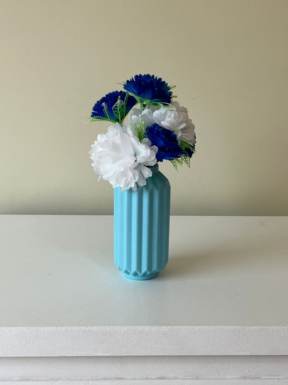 Vaso M Azul Bebe C/ Flores - Andréa Marques Pegue e Monte