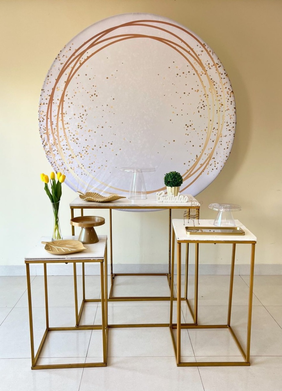 Kit Prata Branco-Dourado - Andréa Marques Pegue e Monte
