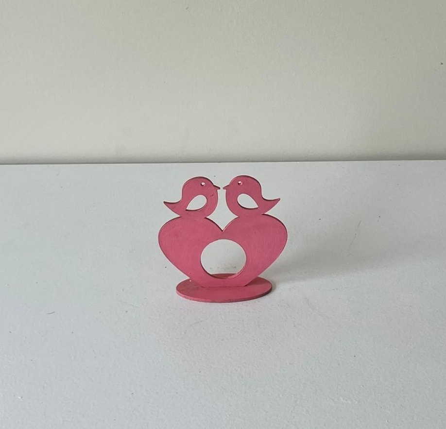 Display Coração Rosa - Andréa Marques Pegue e Monte