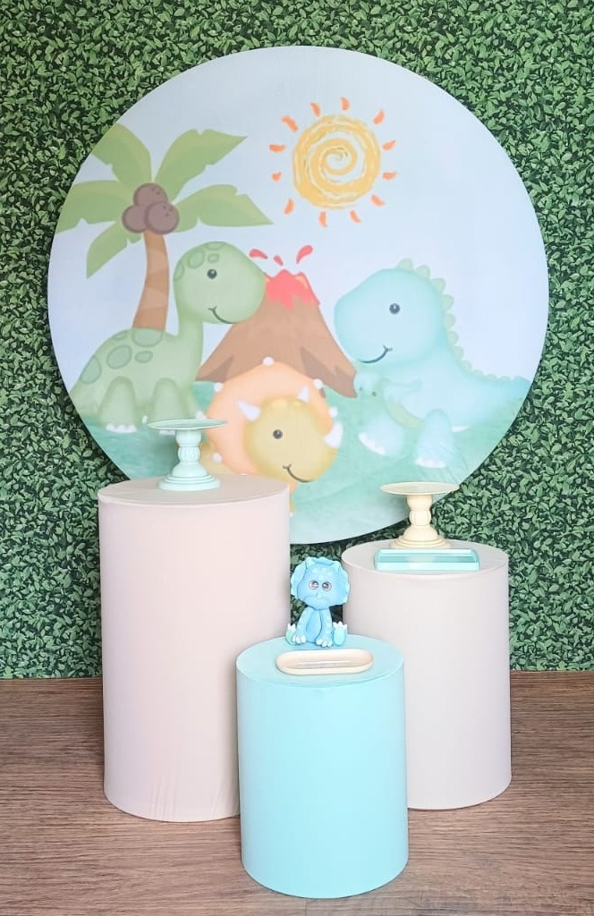 Kit Prata Dinossauros Baby - TUDO É FESTA PEGUE E MONTE