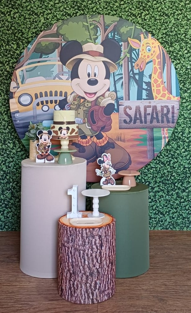 Kit Ouro Mickey Safari - TUDO É FESTA PEGUE E MONTE