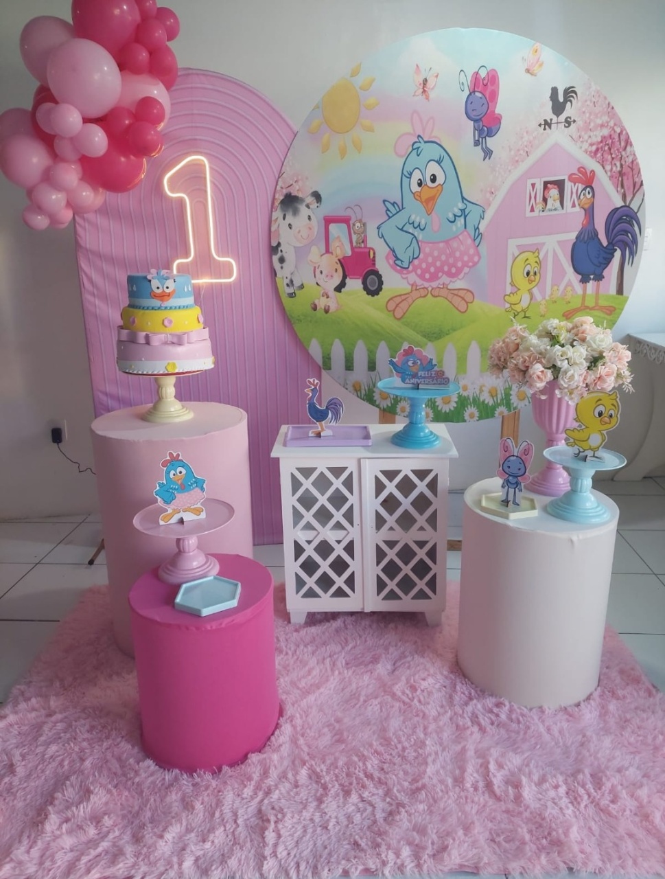 Galinha Pintadinha Rosa 2 - Cia da Festa