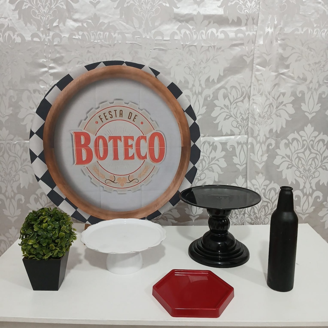 Boteco Quadriculado Mesa  - Up festas pague e monte 