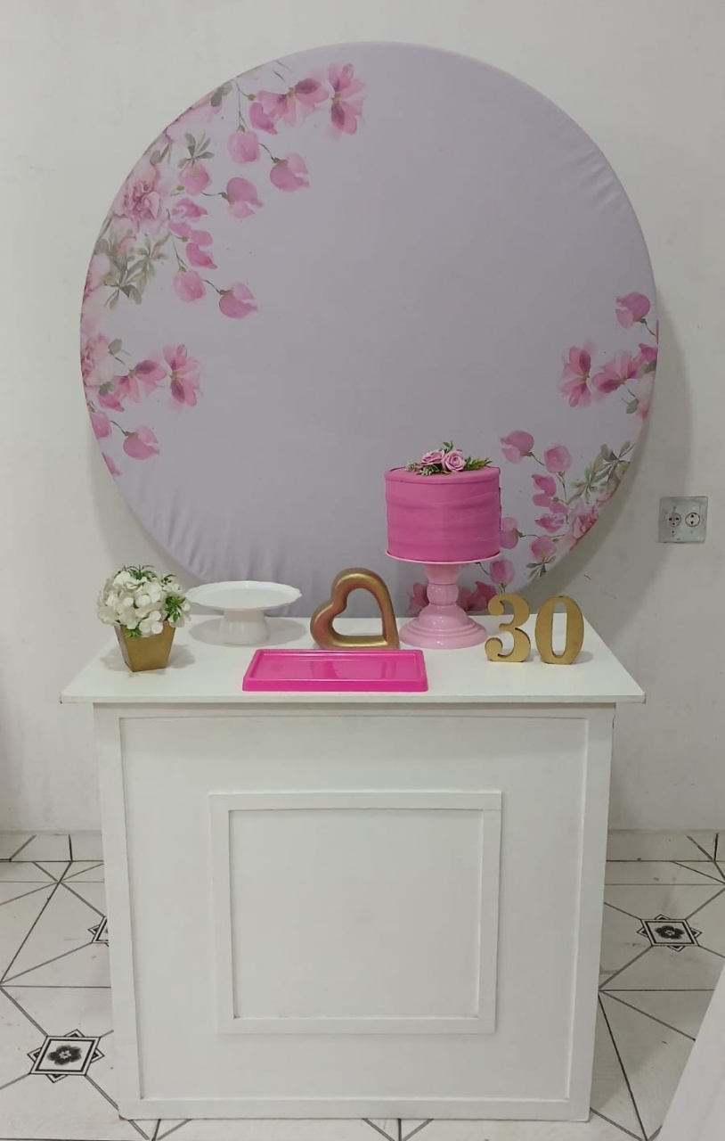 Floral Rosa Bronze - Up festas pague e monte 