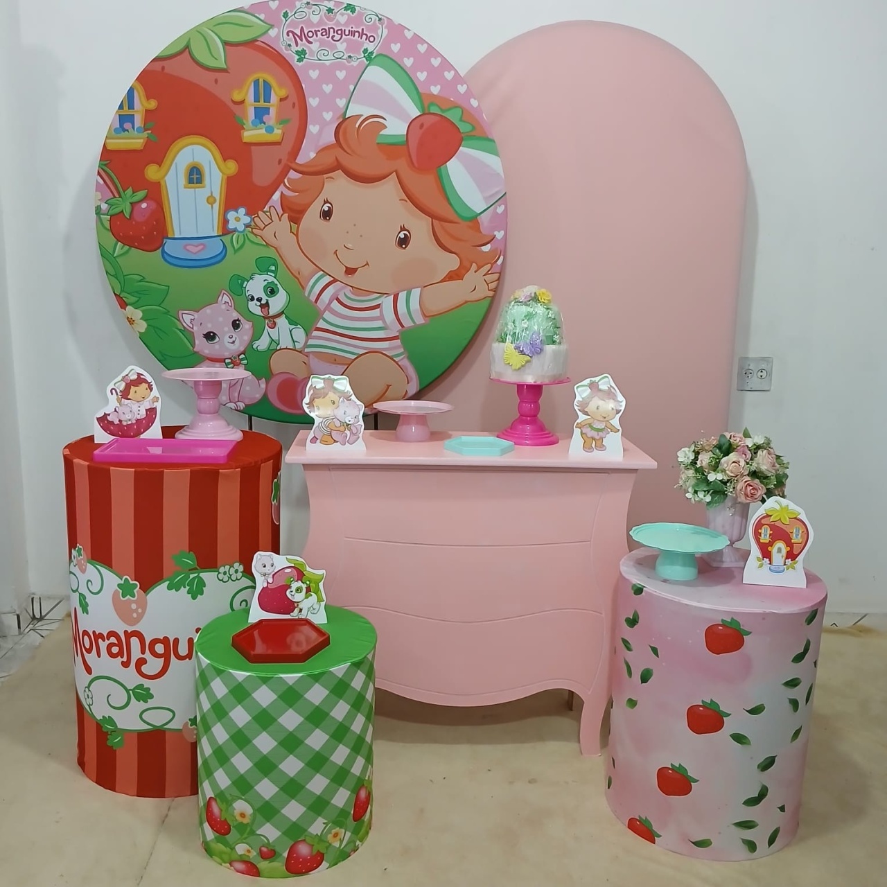  Moranguinho Baby Ouro  - Up festas pague e monte 