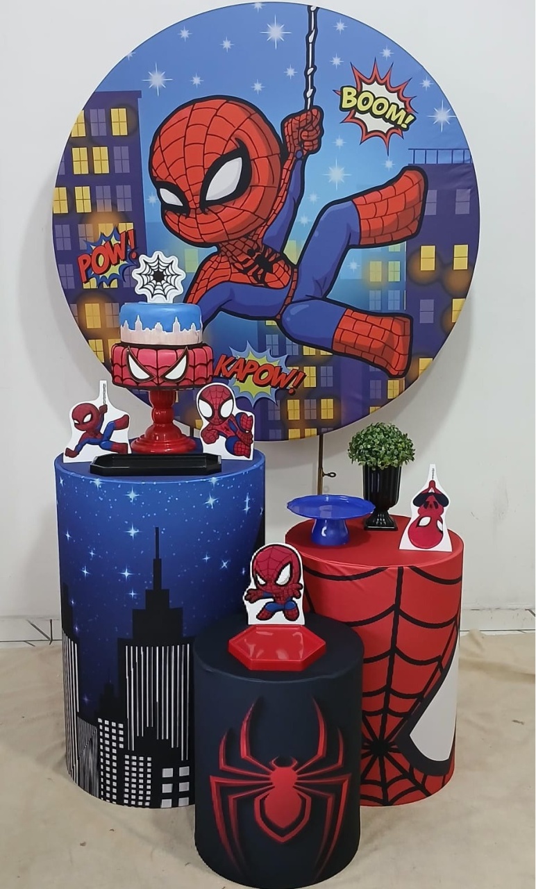 Homem Aranha Cute Prata - Up festas pague e monte 