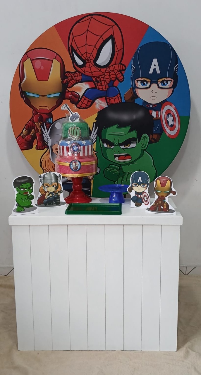 Vingadores Cute Bronze  - Up festas pague e monte 