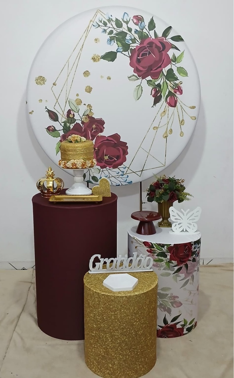 Floral Marsala Prata  - Up festas pague e monte 