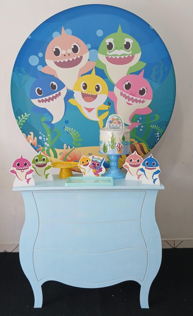 Baby Shark Bronze  - Up festas pague e monte 