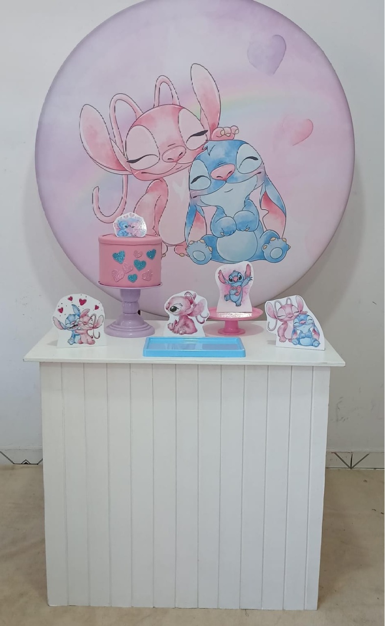 Stitch Angel Bronze  - Up festas pague e monte 