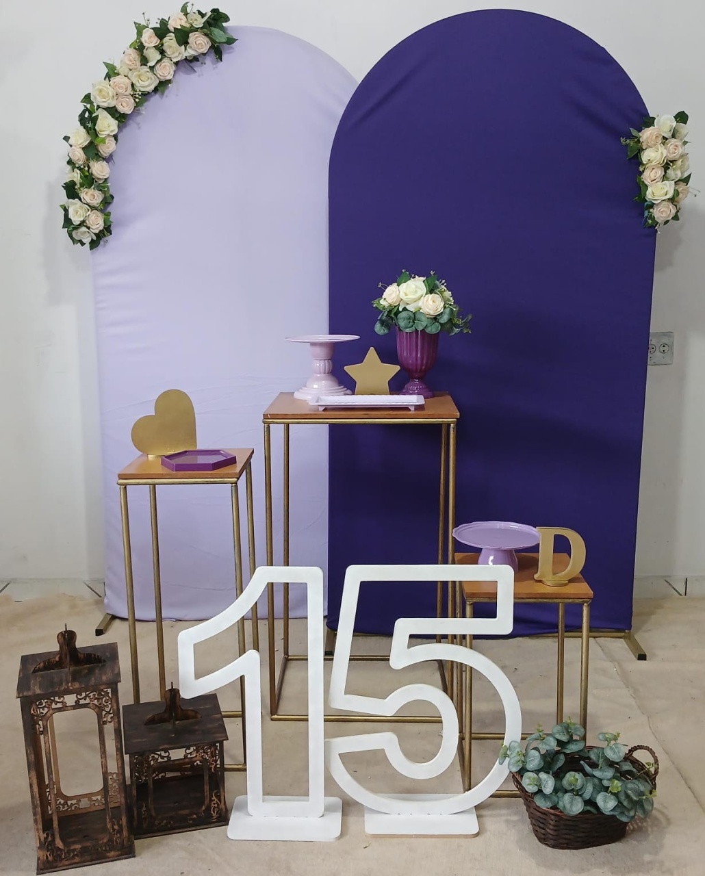 15 Anos Lilás Roxo - Up festas pague e monte 